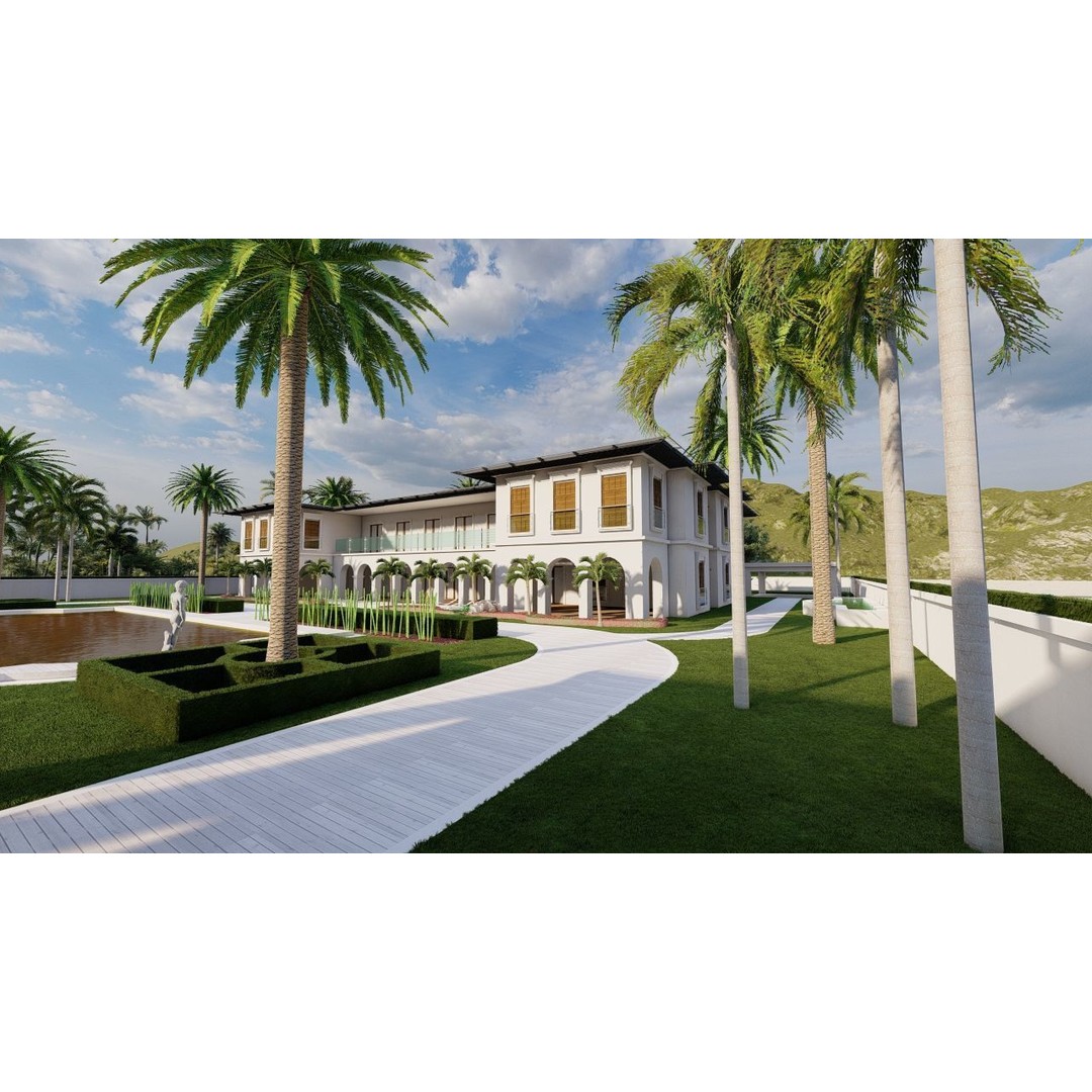 Beach Casa Scene 3D Model – Modern Villa with High-Quality PBR Materials - View 18