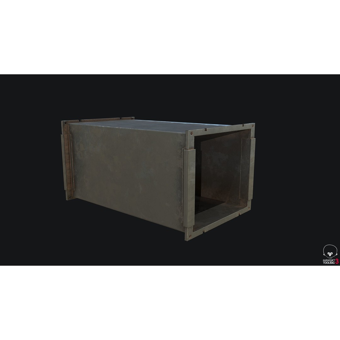 Ventilation Ducts 3D Model – Low Poly PBR Game Asset, FBX & OBJ - View 4