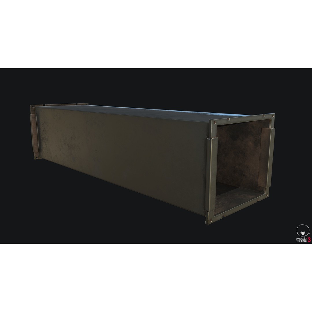 Ventilation Ducts 3D Model – Low Poly PBR Game Asset, FBX & OBJ - View 5