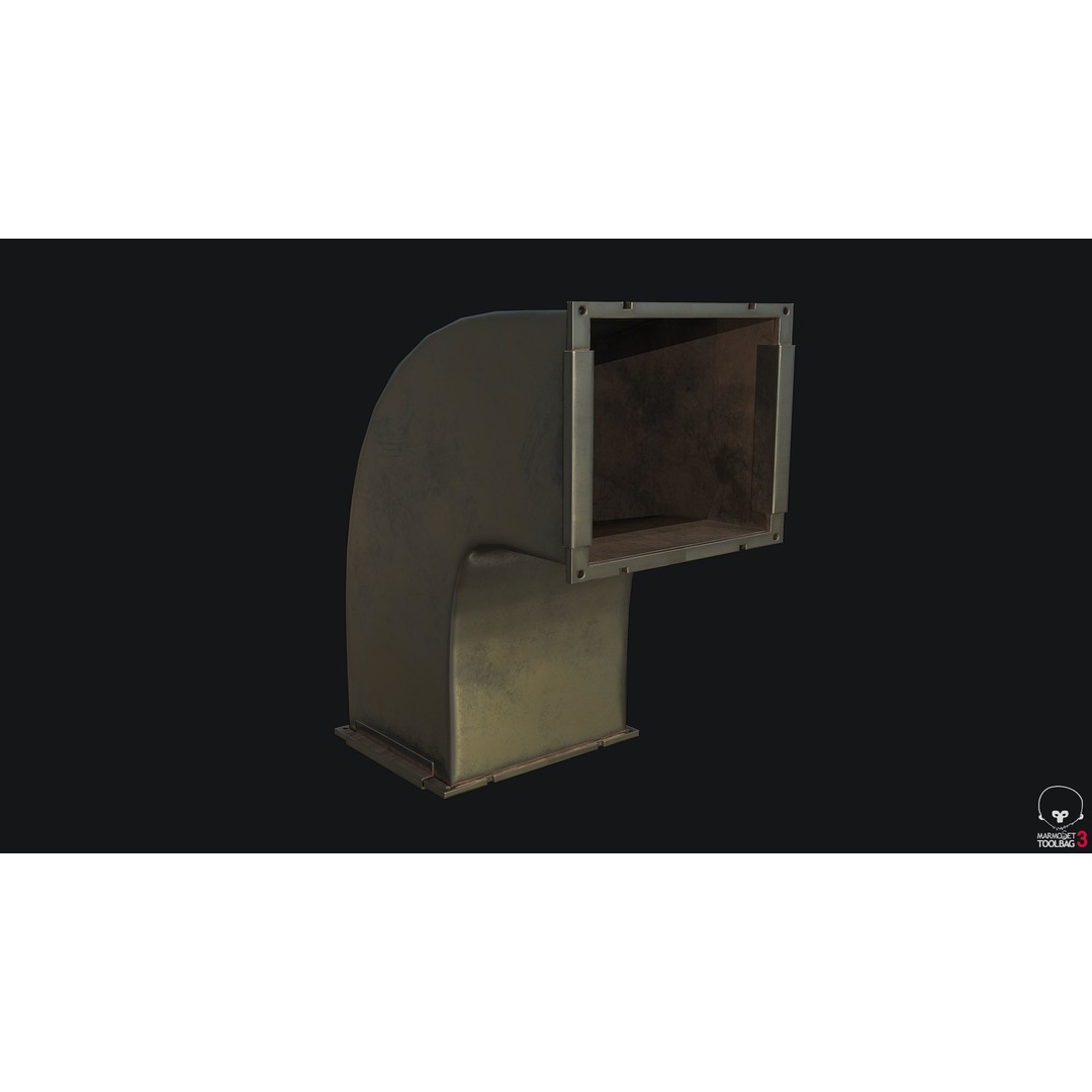 Ventilation Ducts 3D Model – Low Poly PBR Game Asset, FBX & OBJ - View 6