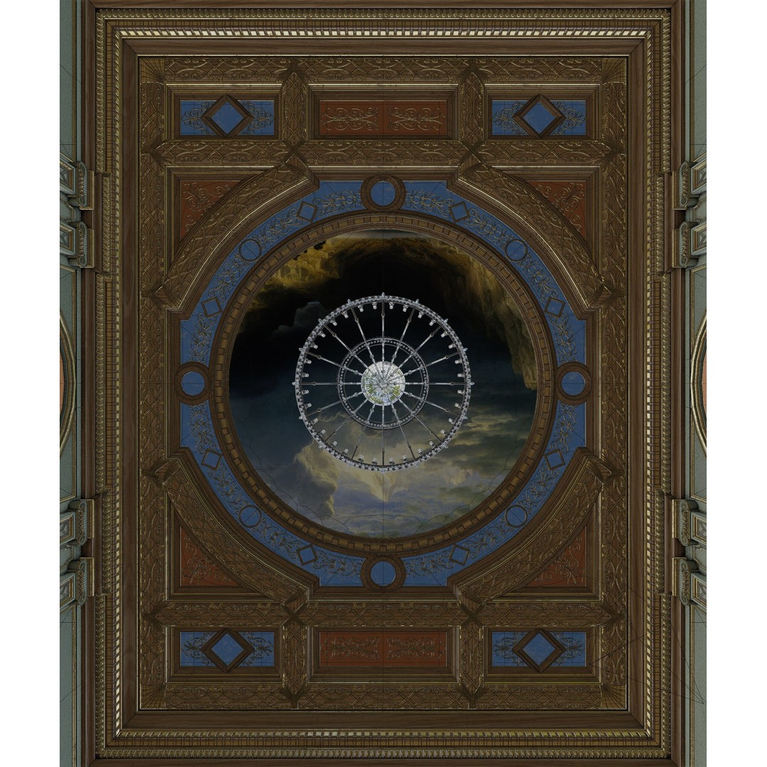 Grand Gallery 3D Model – Classical Architectural Hall, PBR Textures
