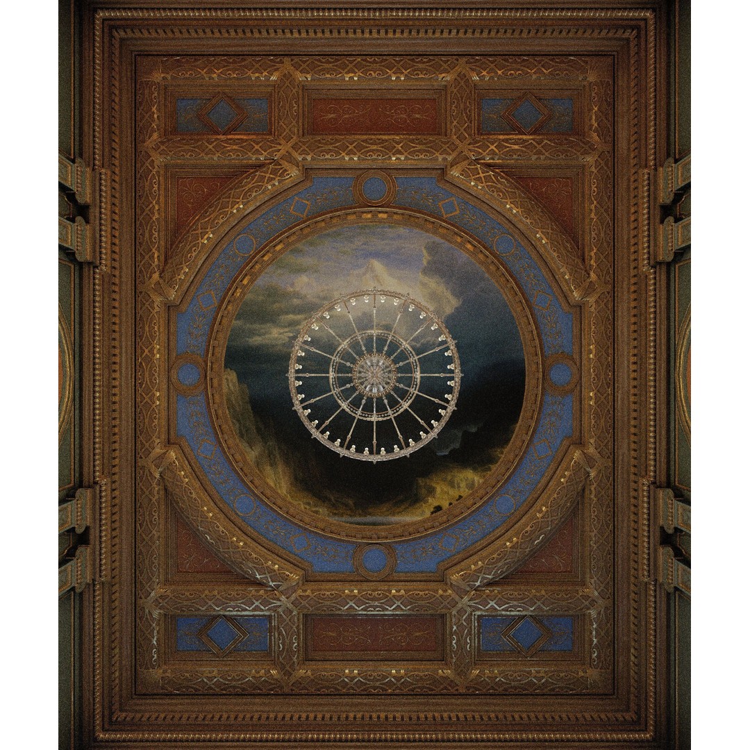 Grand Gallery 3D Model – Classical Architectural Hall, PBR Textures - View 20