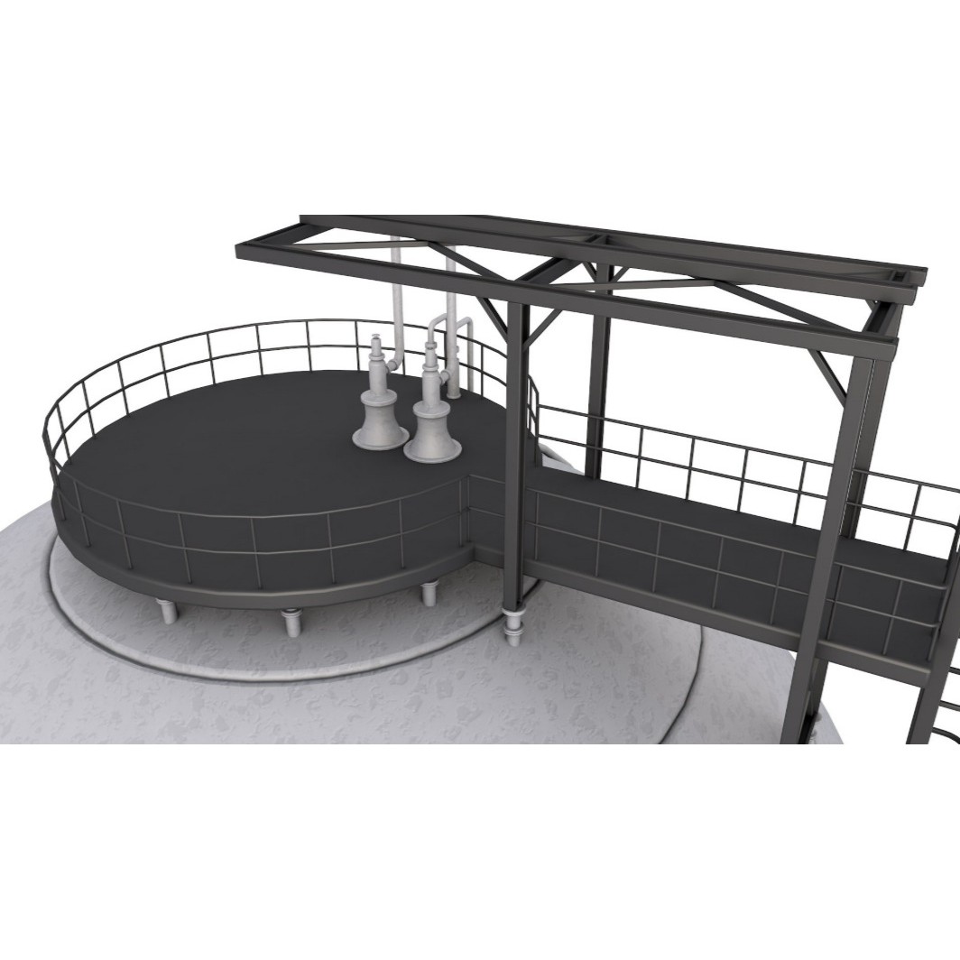 Refinery Module 3D Model – Realistic Industrial Structure, FBX, OBJ - View 10