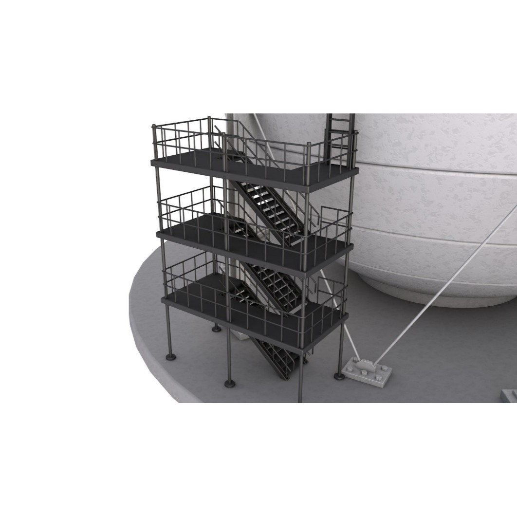 Refinery Module 3D Model – Realistic Industrial Structure, FBX, OBJ - View 6