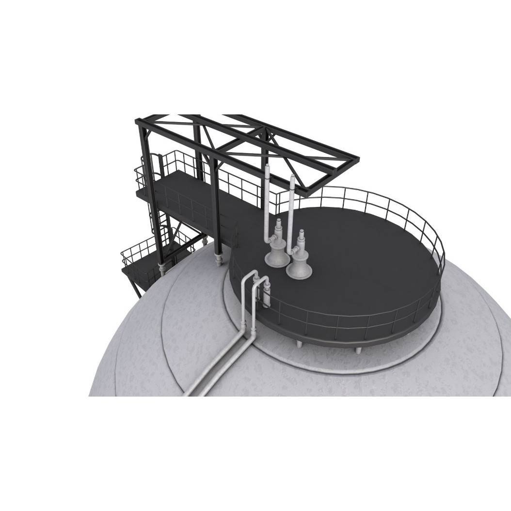 Refinery Module 3D Model – Realistic Industrial Structure, FBX, OBJ - View 7