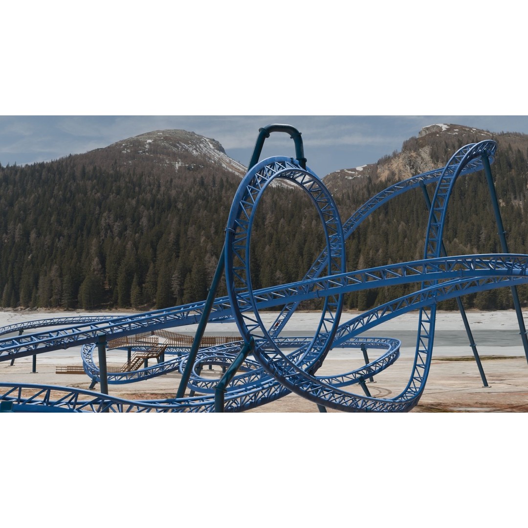Rollercoaster 3D Model – Low Poly Game Asset, FBX, OBJ - View 10