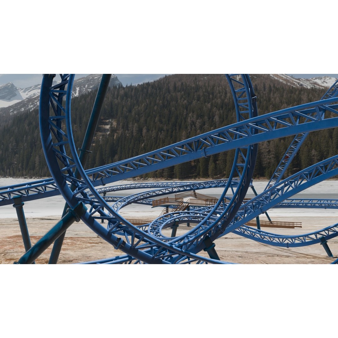 Rollercoaster 3D Model – Low Poly Game Asset, FBX, OBJ - View 19