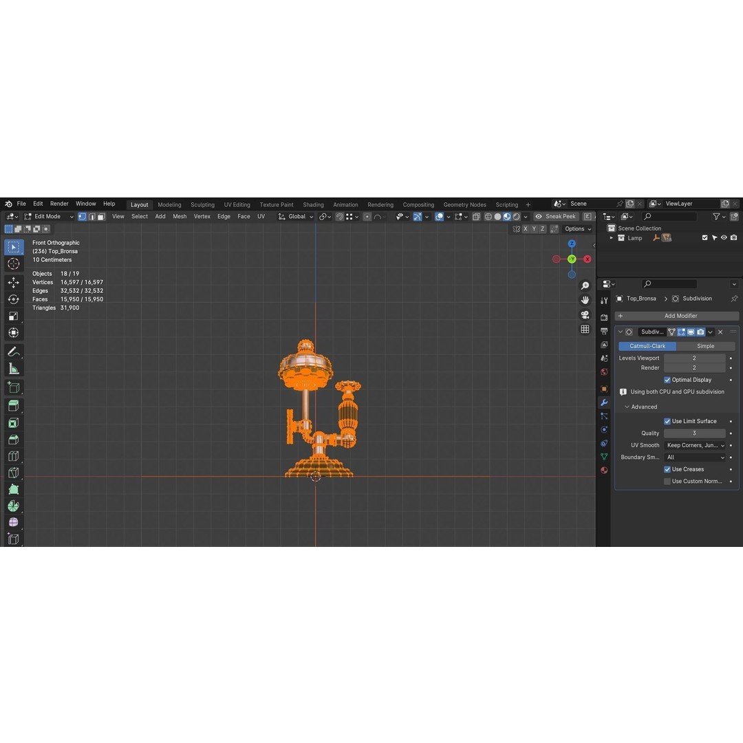 Vintage Lab Lamp 3D Model – Antique Lighting Asset, FBX - View 13