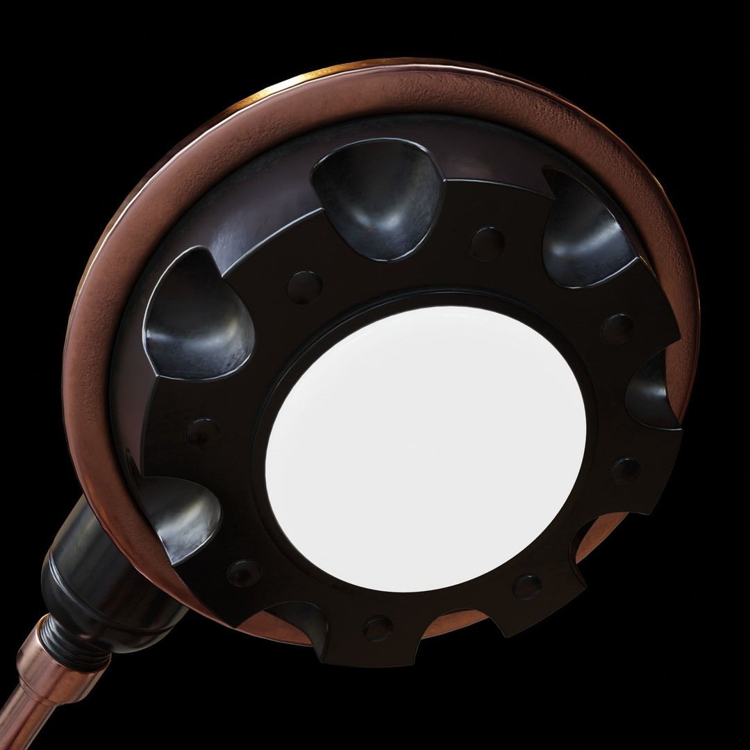 Vintage Lab Lamp 3D Model – Antique Lighting Asset, FBX - View 6