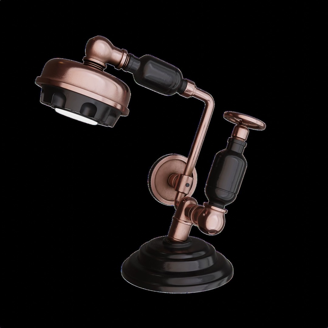 Vintage Lab Lamp 3D Model – Antique Lighting Asset, FBX - View 9