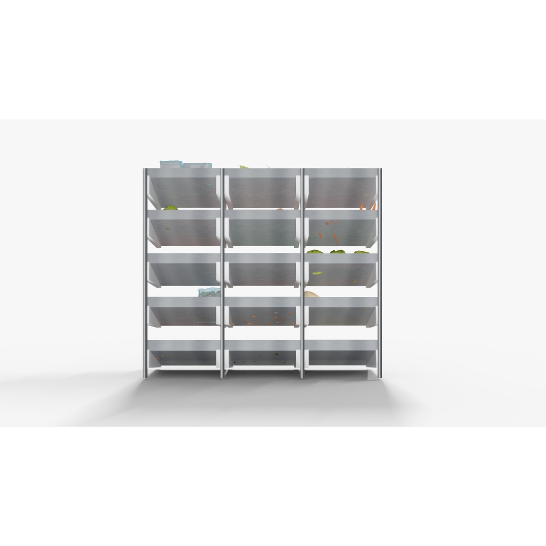 Supermarket Shelves 3D Model – Low Poly PBR Game Asset, FBX - View 7