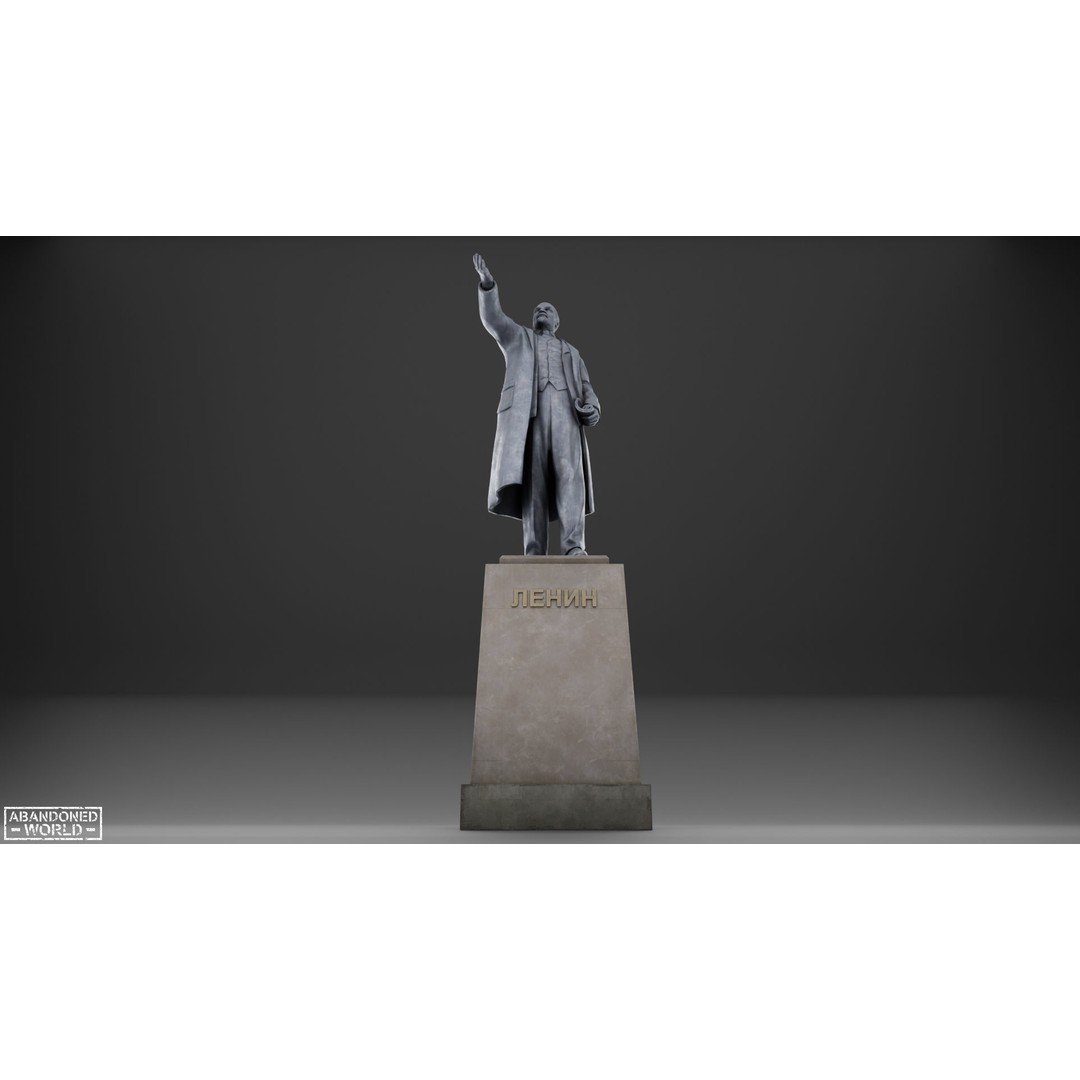 Lenin Statue 3D Model – Low Poly Game Ready PBR Asset for Unity - View 19