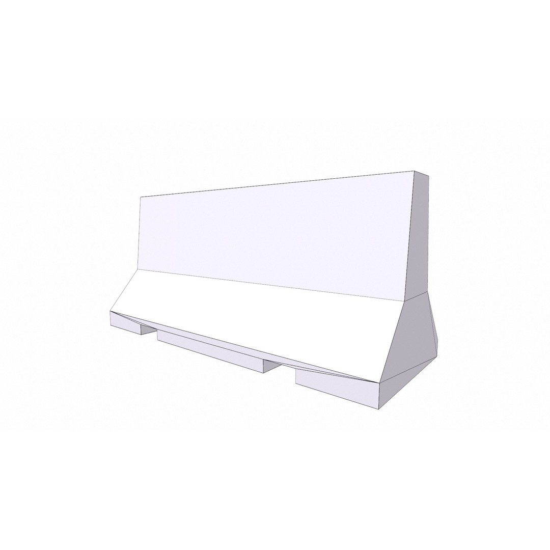 Road Blocker 3D Model – Low Poly Game Asset, FBX, OBJ, Blender - View 15