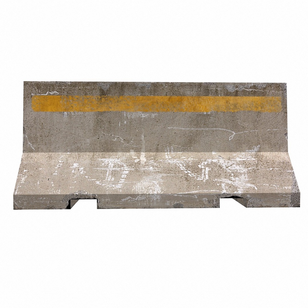 Road Blocker 3D Model – Low Poly Game Asset, FBX, OBJ, Blender - View 5