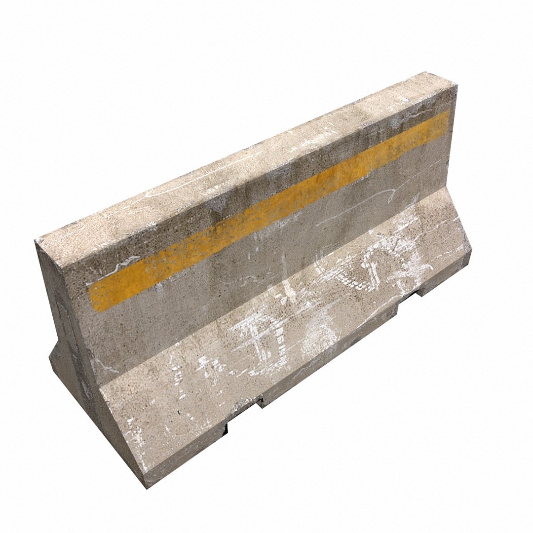 Road Blocker 3D Model – Low Poly Game Asset, FBX, OBJ, Blender - View 6
