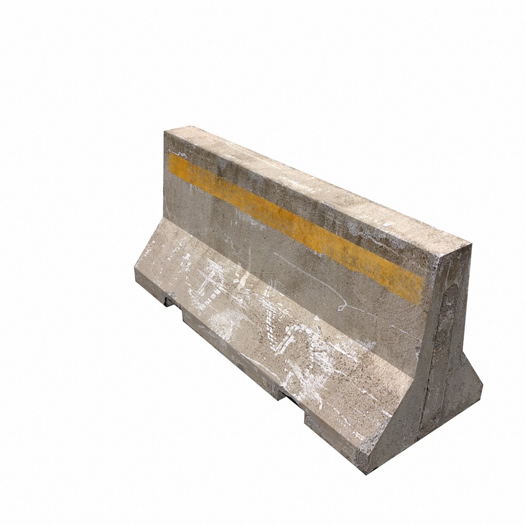 Road Blocker 3D Model – Low Poly Game Asset, FBX, OBJ, Blender - View 7