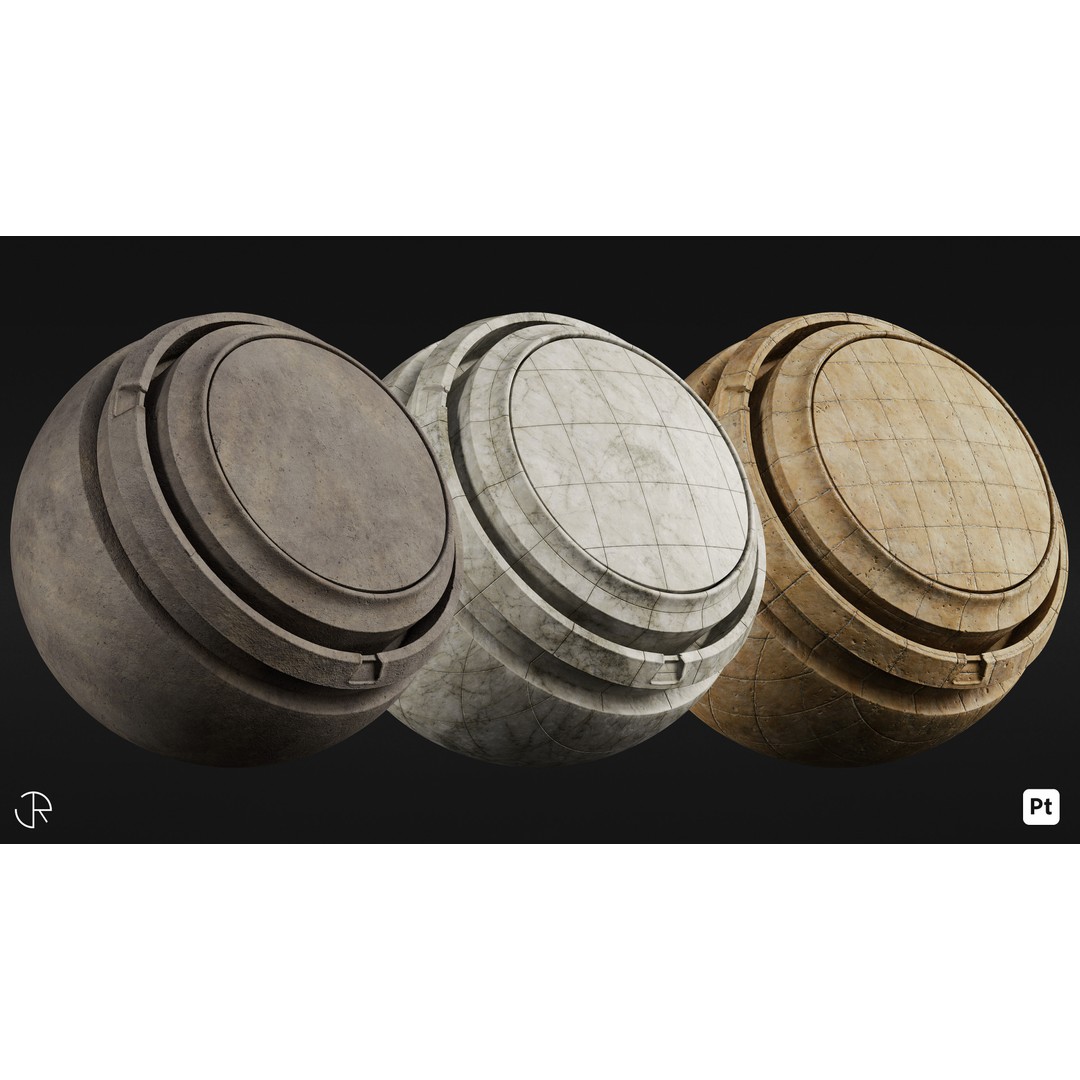 Urban Environment Smart Materials 3D Model – PBR Textures for Substance Painter - View 10