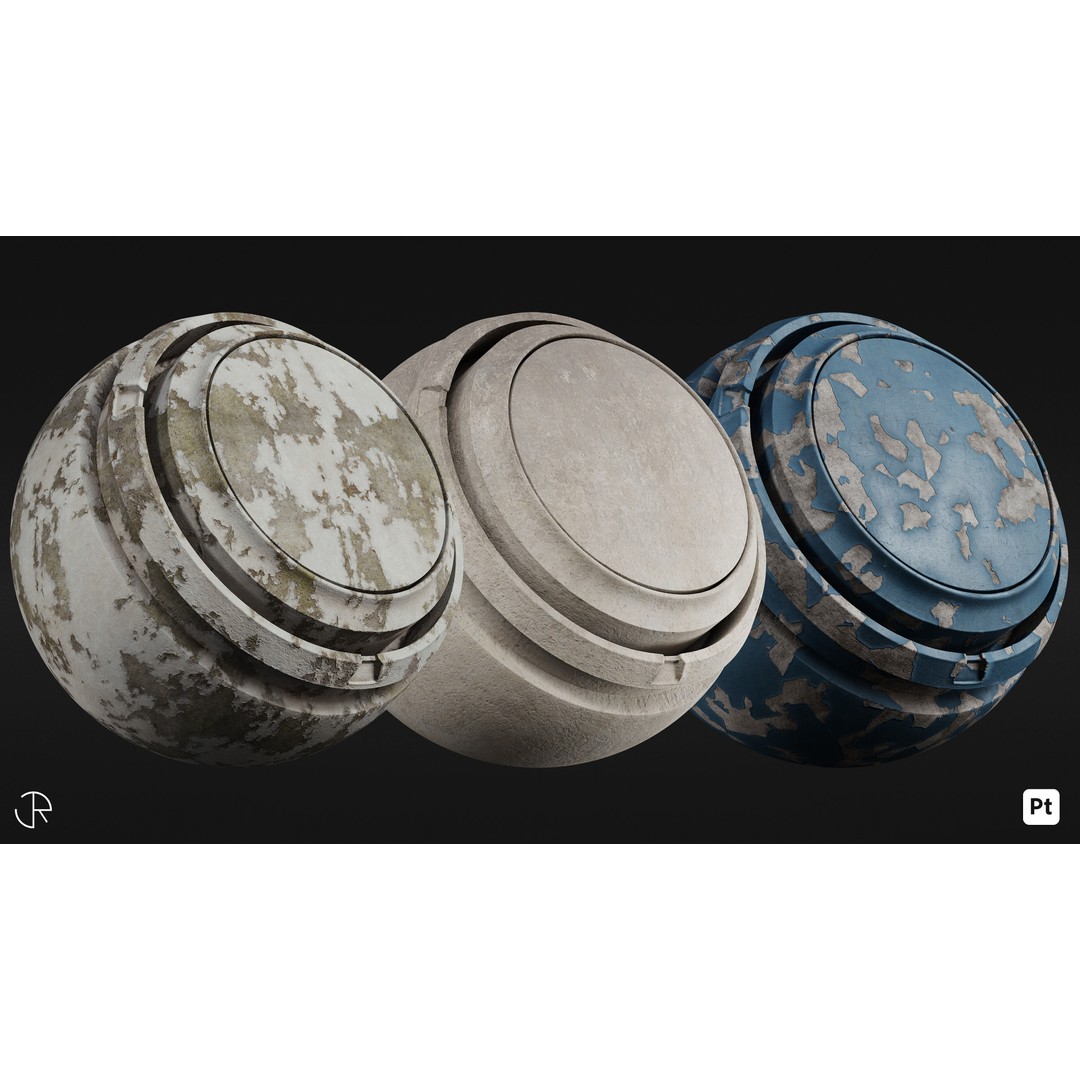 Urban Environment Smart Materials 3D Model – PBR Textures for Substance Painter - View 11