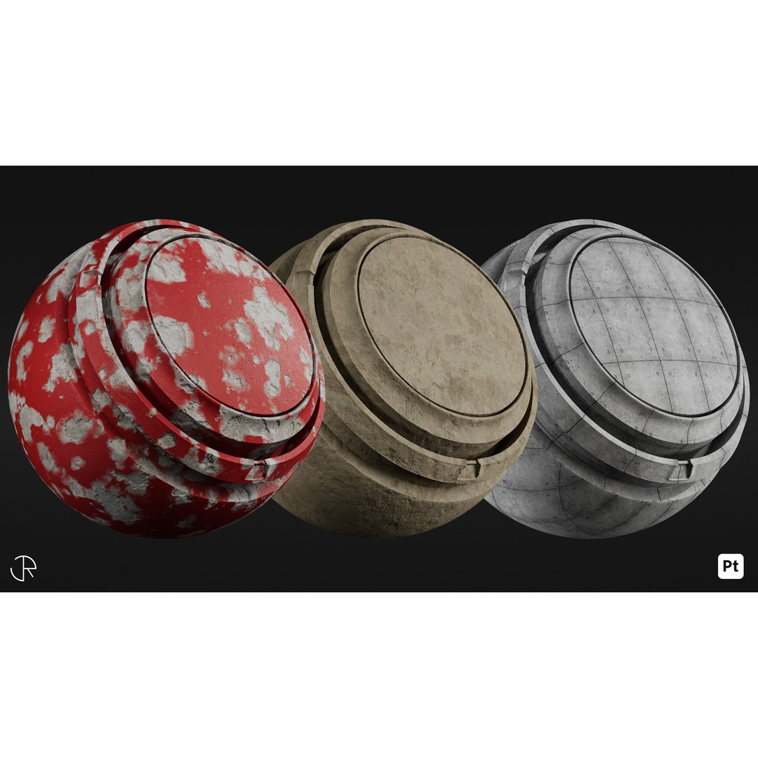 Urban Environment Smart Materials 3D Model – PBR Textures for Substance Painter - View 4