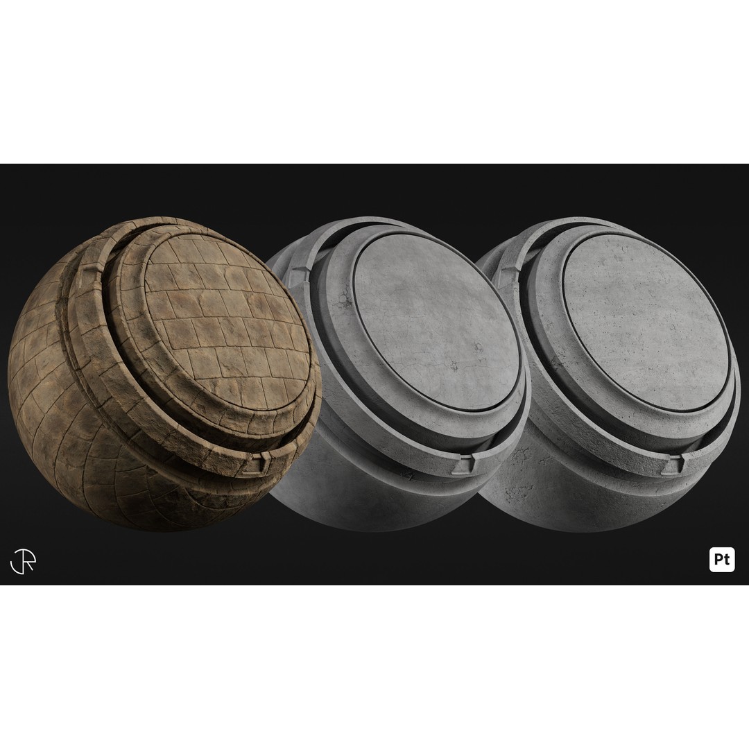 Urban Environment Smart Materials 3D Model – PBR Textures for Substance Painter - View 7