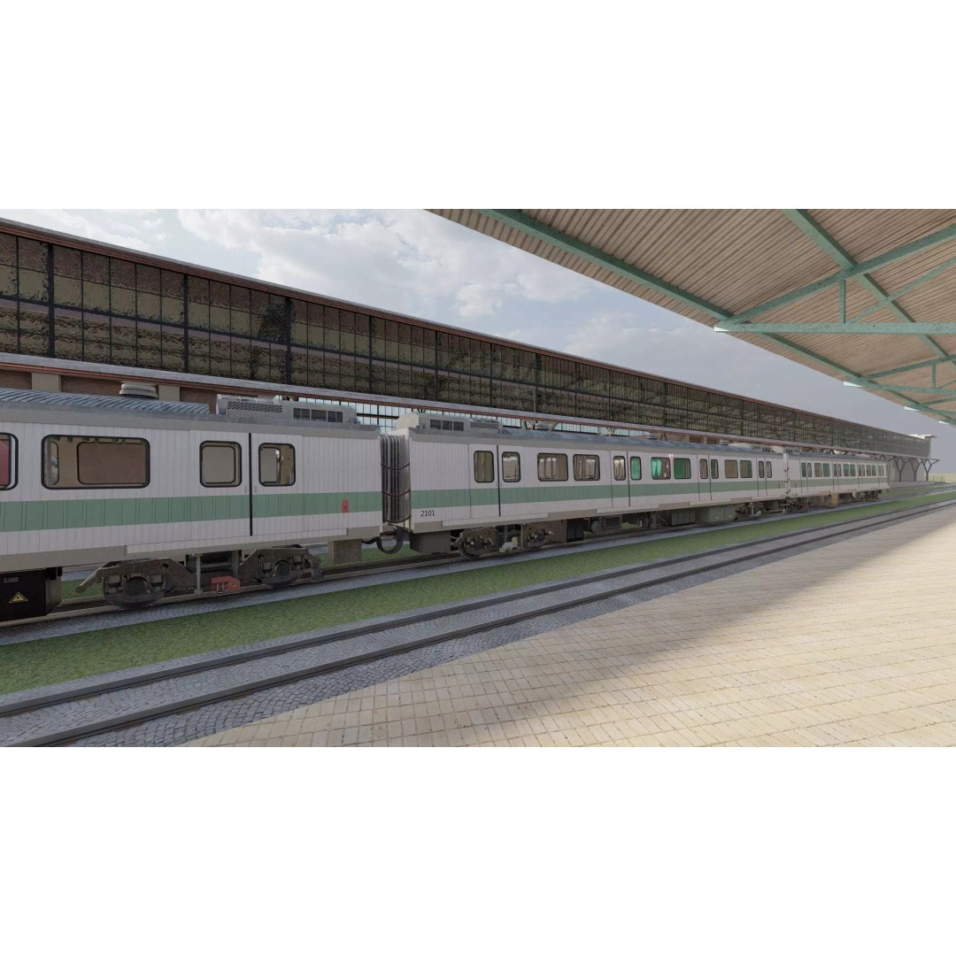 Fictional Train Station 3D Model – Modern Electric Trains, Lumion Ready - View 17