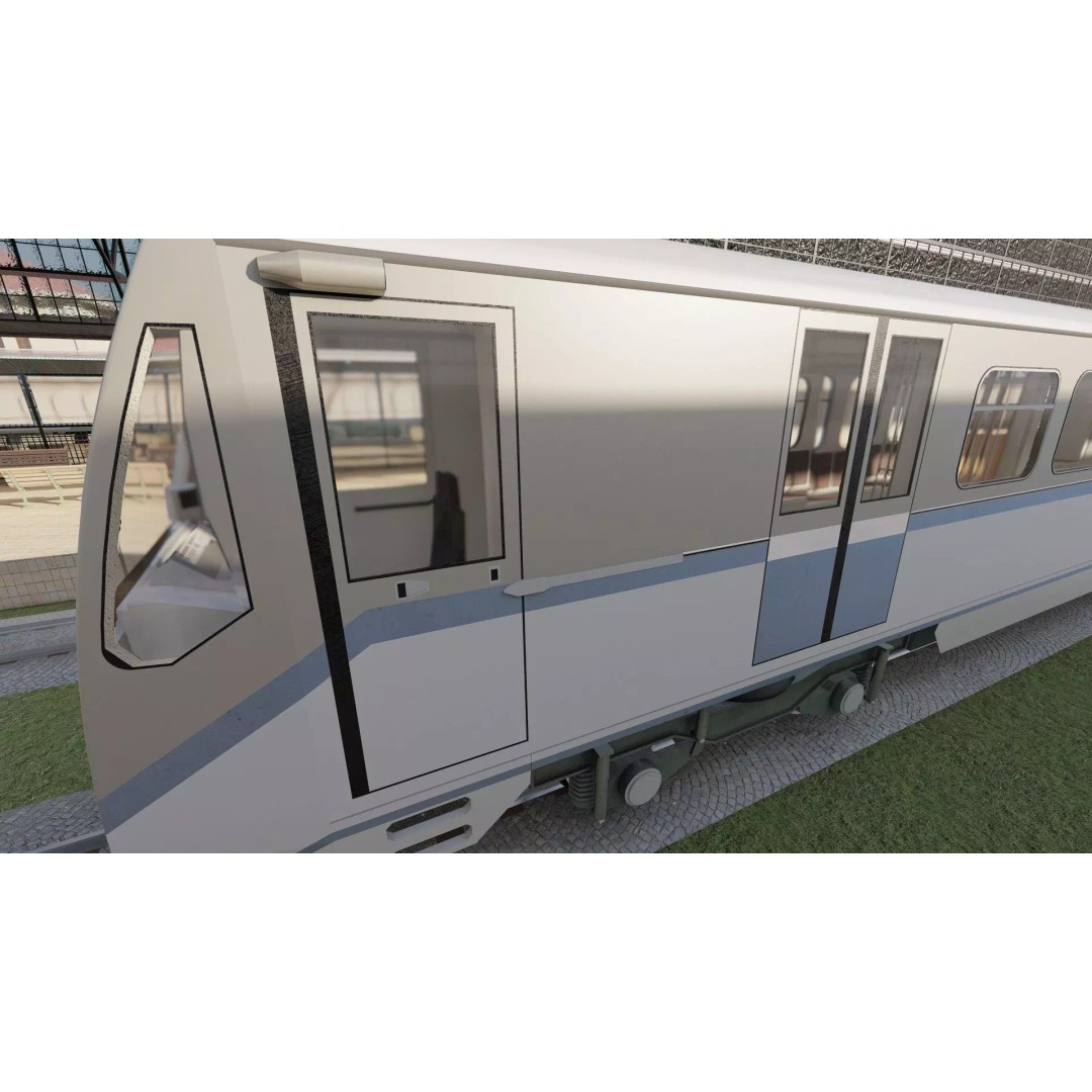 Fictional Train Station 3D Model – Modern Electric Trains, Lumion Ready - View 28