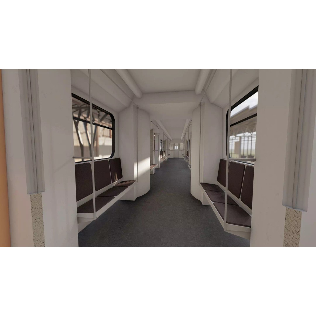 Fictional Train Station 3D Model – Modern Electric Trains, Lumion Ready - View 31