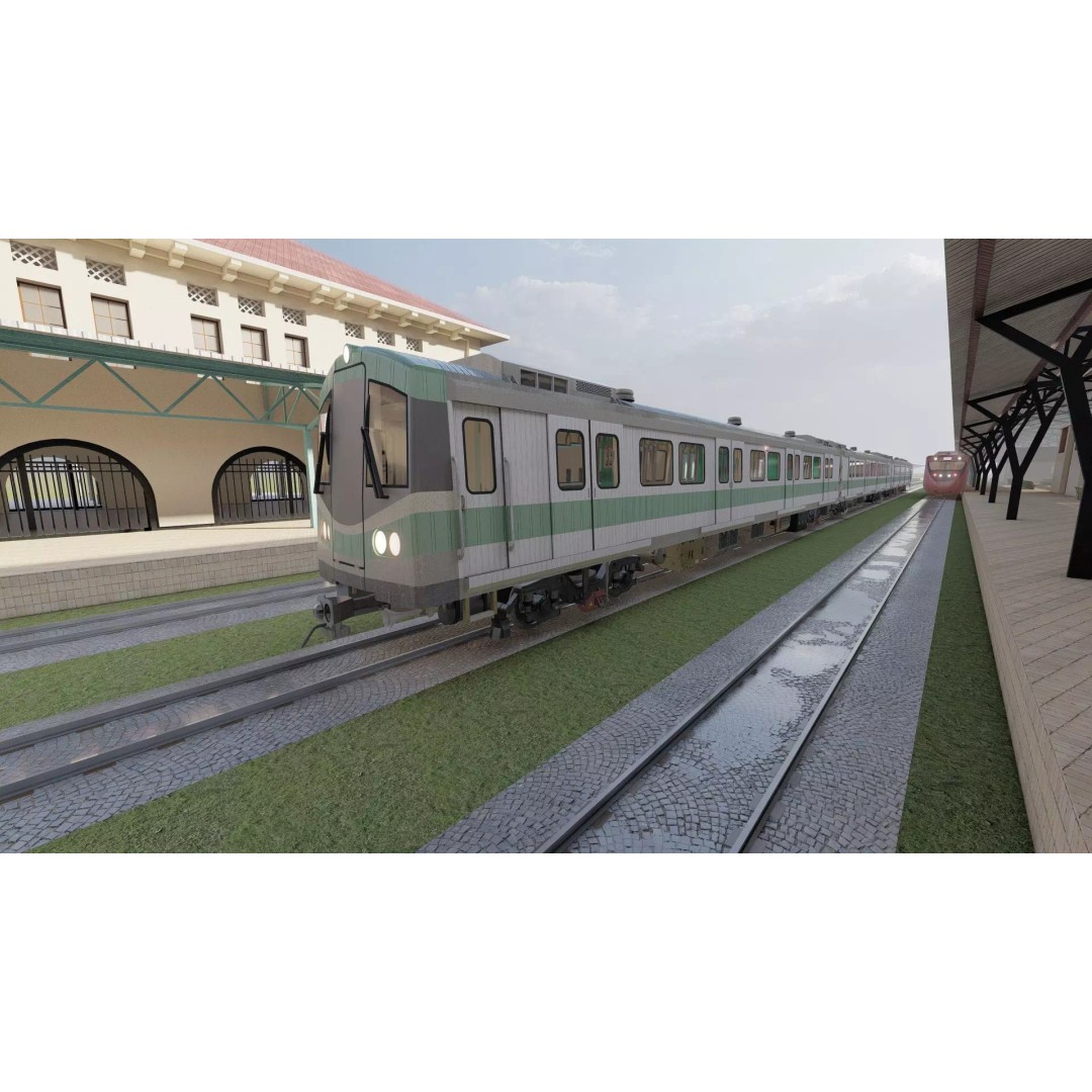 Fictional Train Station 3D Model – Modern Electric Trains, Lumion Ready - View 33