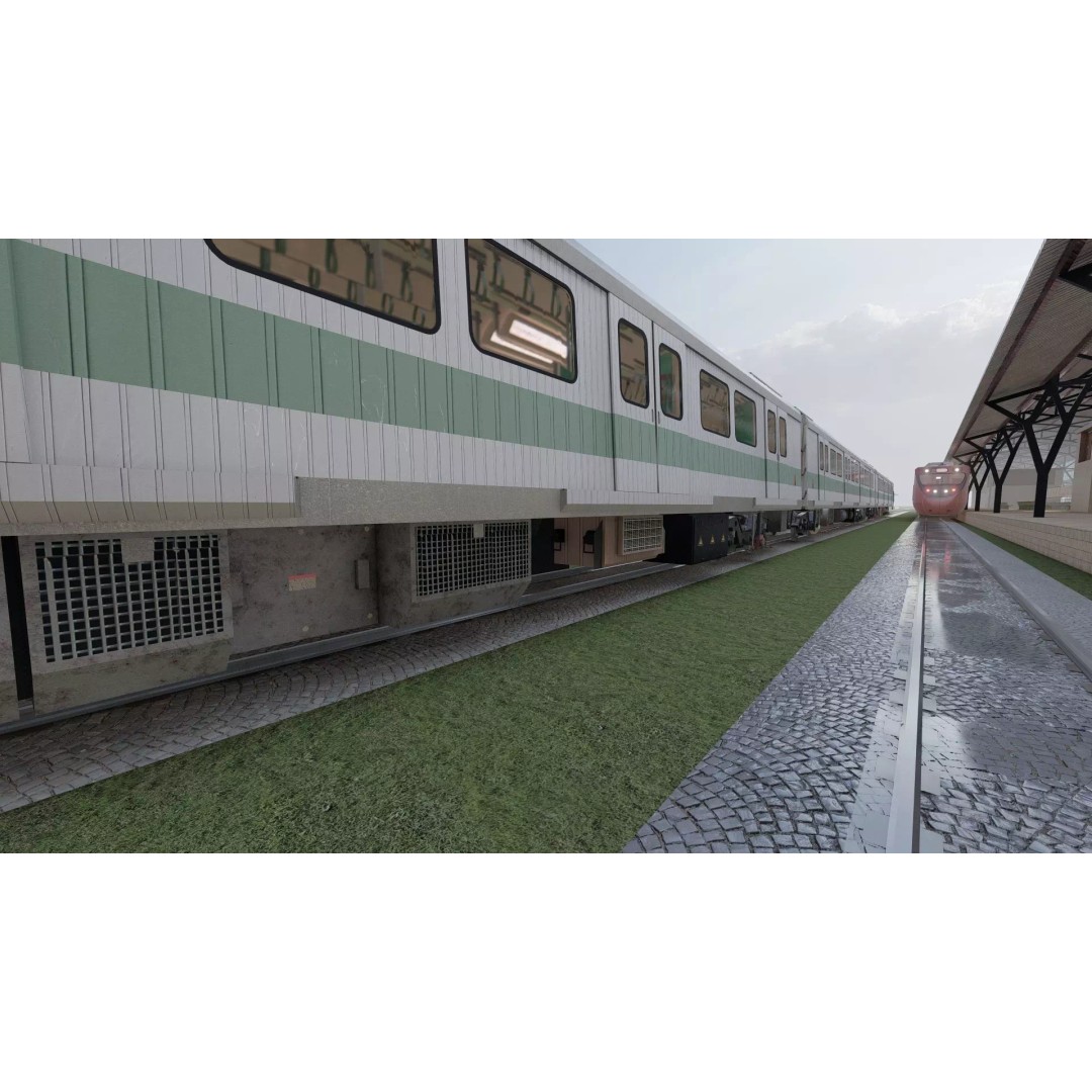 Fictional Train Station 3D Model – Modern Electric Trains, Lumion Ready - View 35