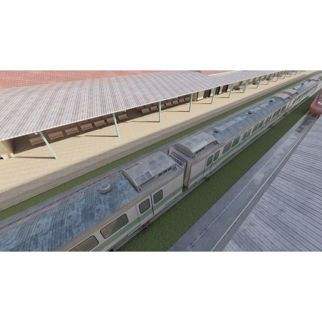 Fictional Train Station 3D Model – Modern Electric Trains, Lumion Ready - View 39