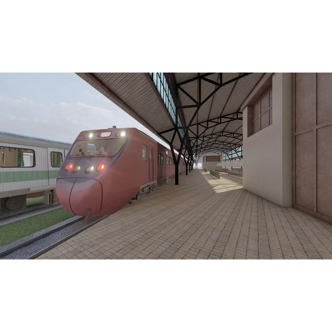 Fictional Train Station 3D Model – Modern Electric Trains, Lumion Ready - View 40