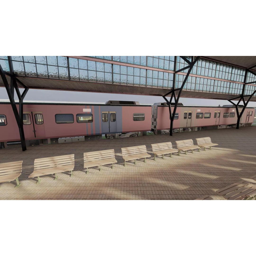 Fictional Train Station 3D Model – Modern Electric Trains, Lumion Ready - View 47