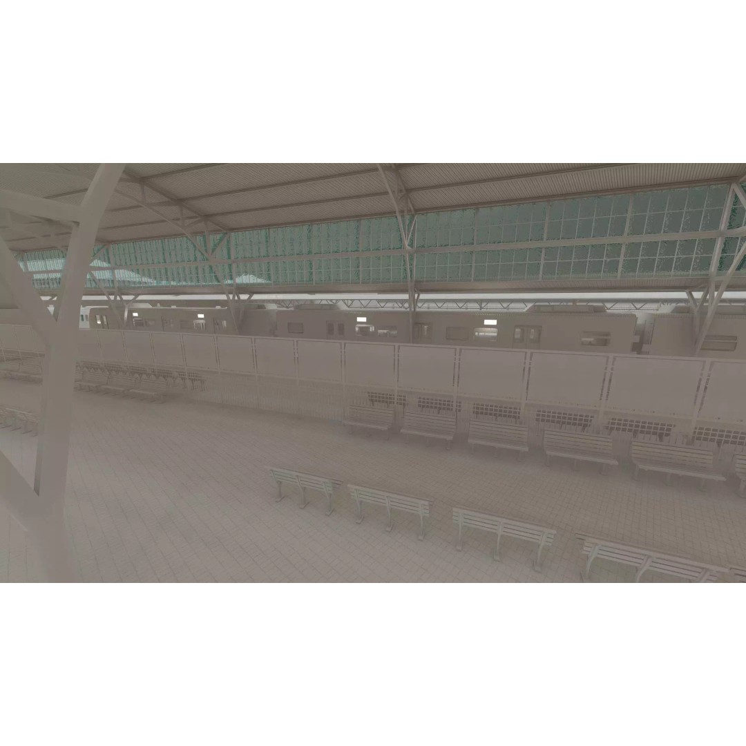 Fictional Train Station 3D Model – Modern Electric Trains, Lumion Ready - View 52