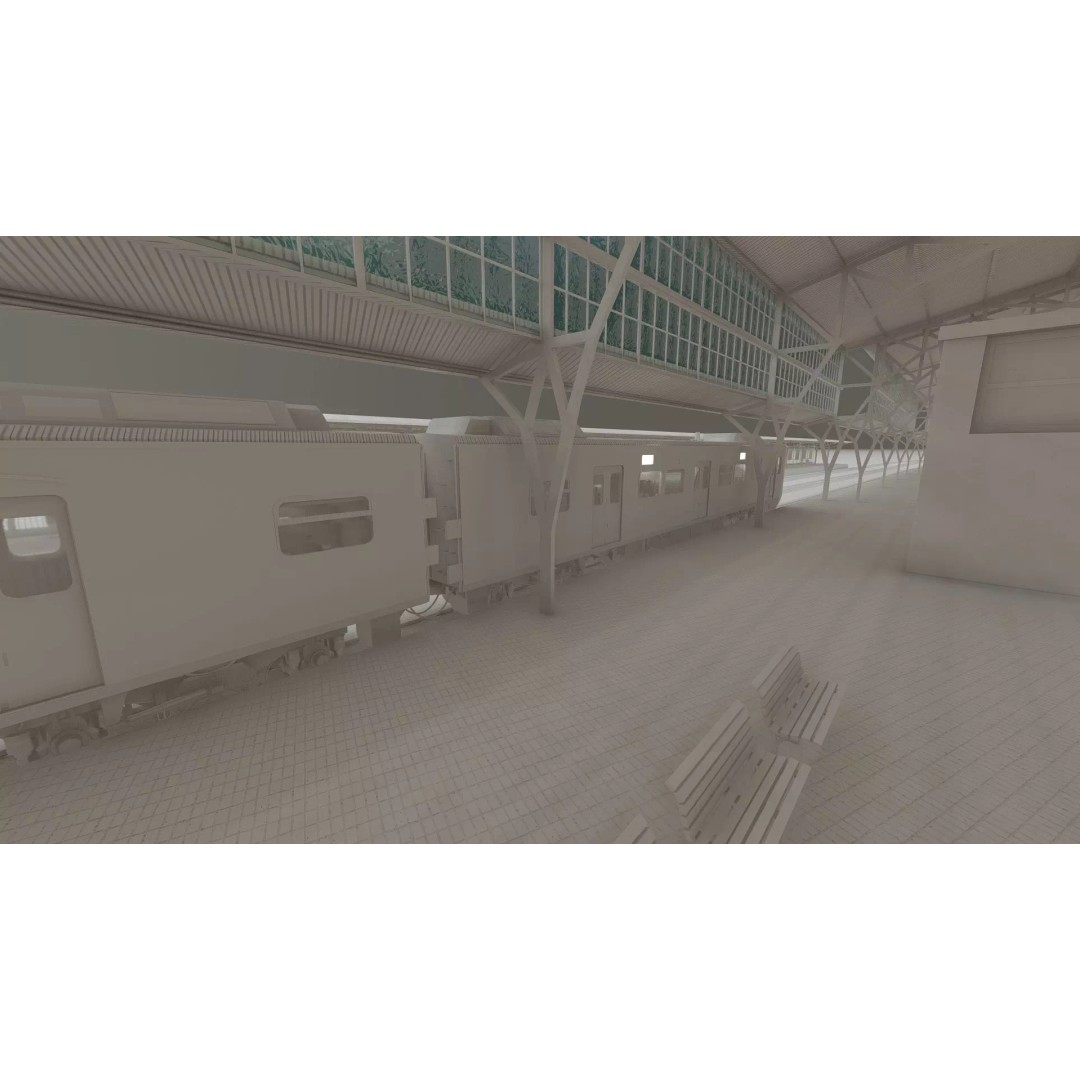 Fictional Train Station 3D Model – Modern Electric Trains, Lumion Ready - View 54
