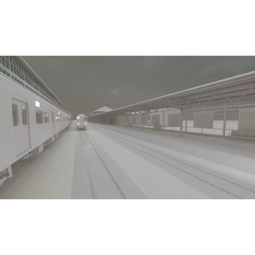 Fictional Train Station 3D Model – Modern Electric Trains, Lumion Ready - View 55