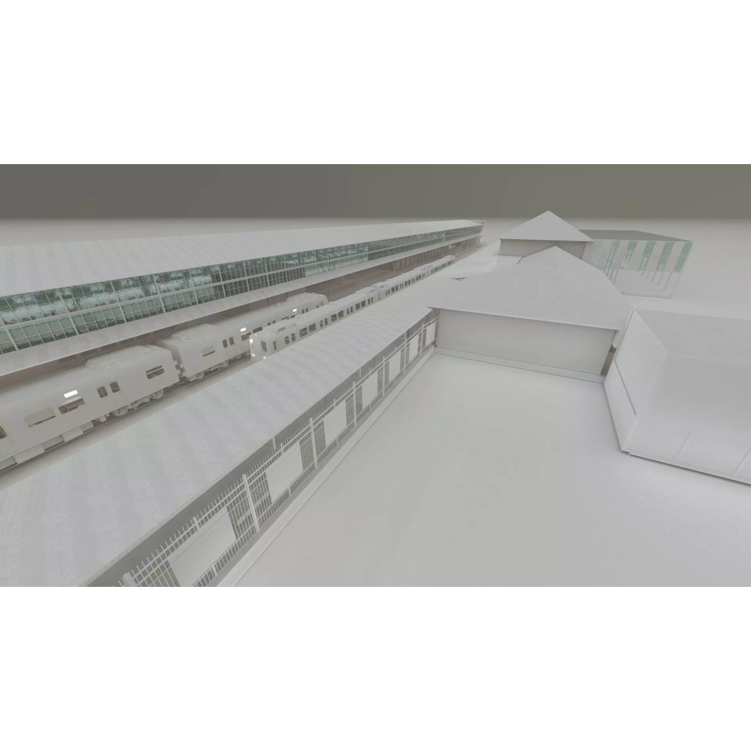 Fictional Train Station 3D Model – Modern Electric Trains, Lumion Ready - View 56