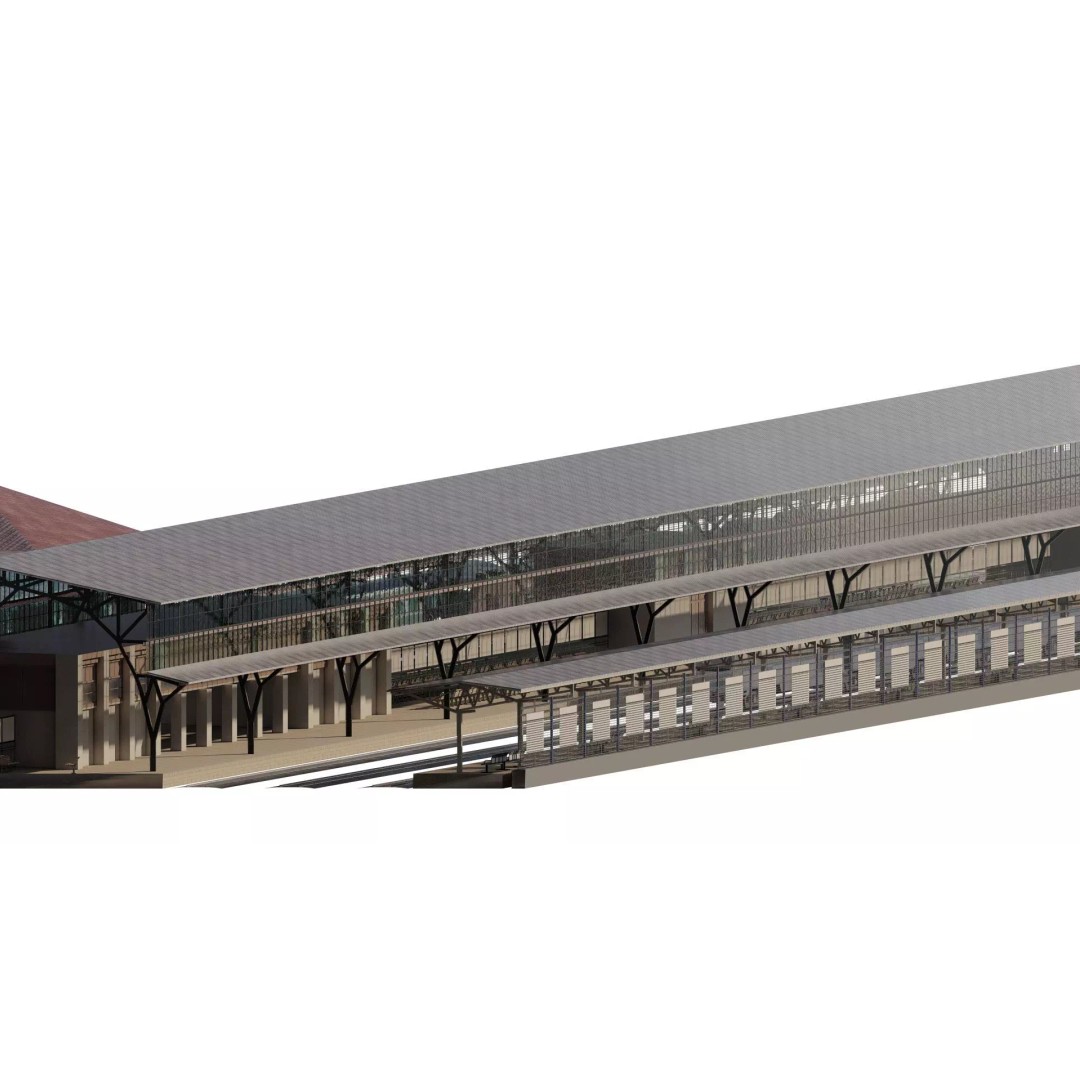 Fictional Train Station 3D Model – Modern Electric Trains, Lumion Ready - View 7