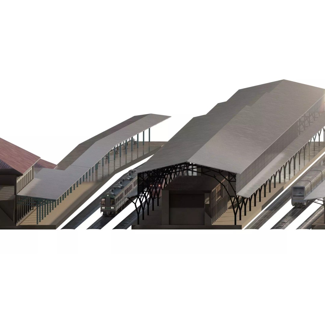 Fictional Train Station 3D Model – Modern Electric Trains, Lumion Ready - View 8