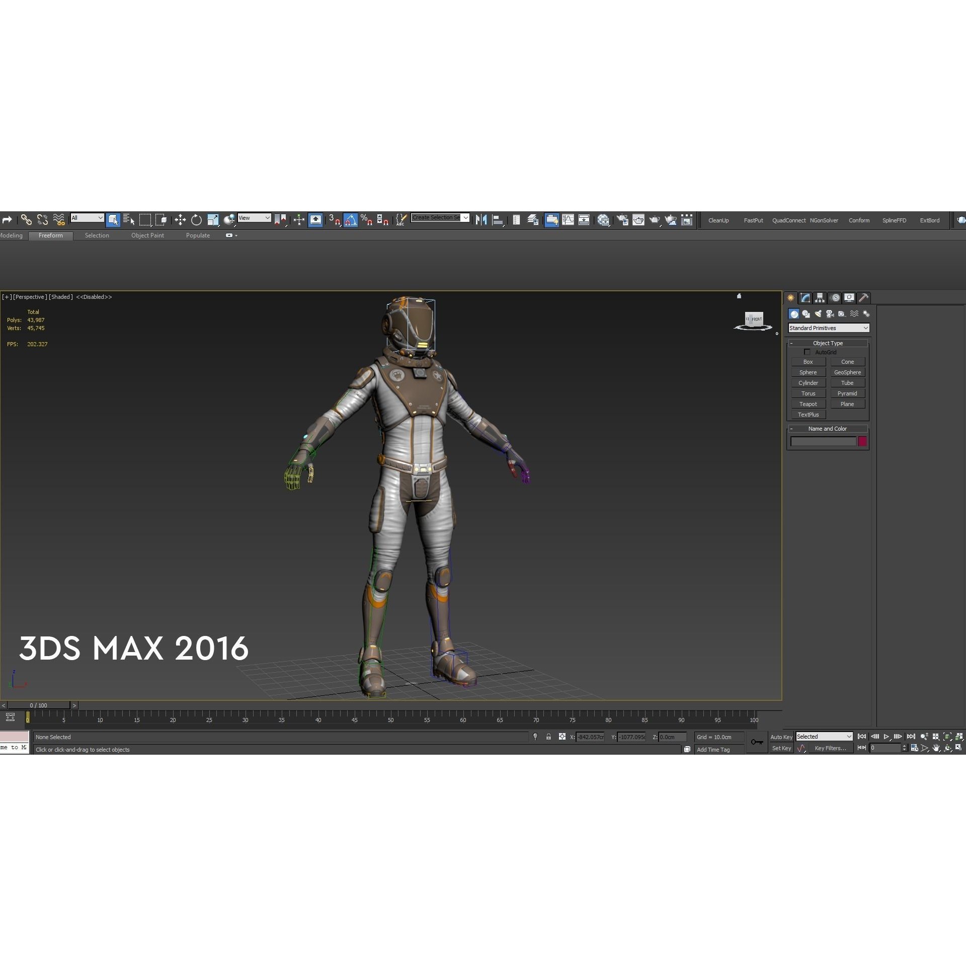 Mars Suit - Low-Poly Game-Ready 3D Model - View 15