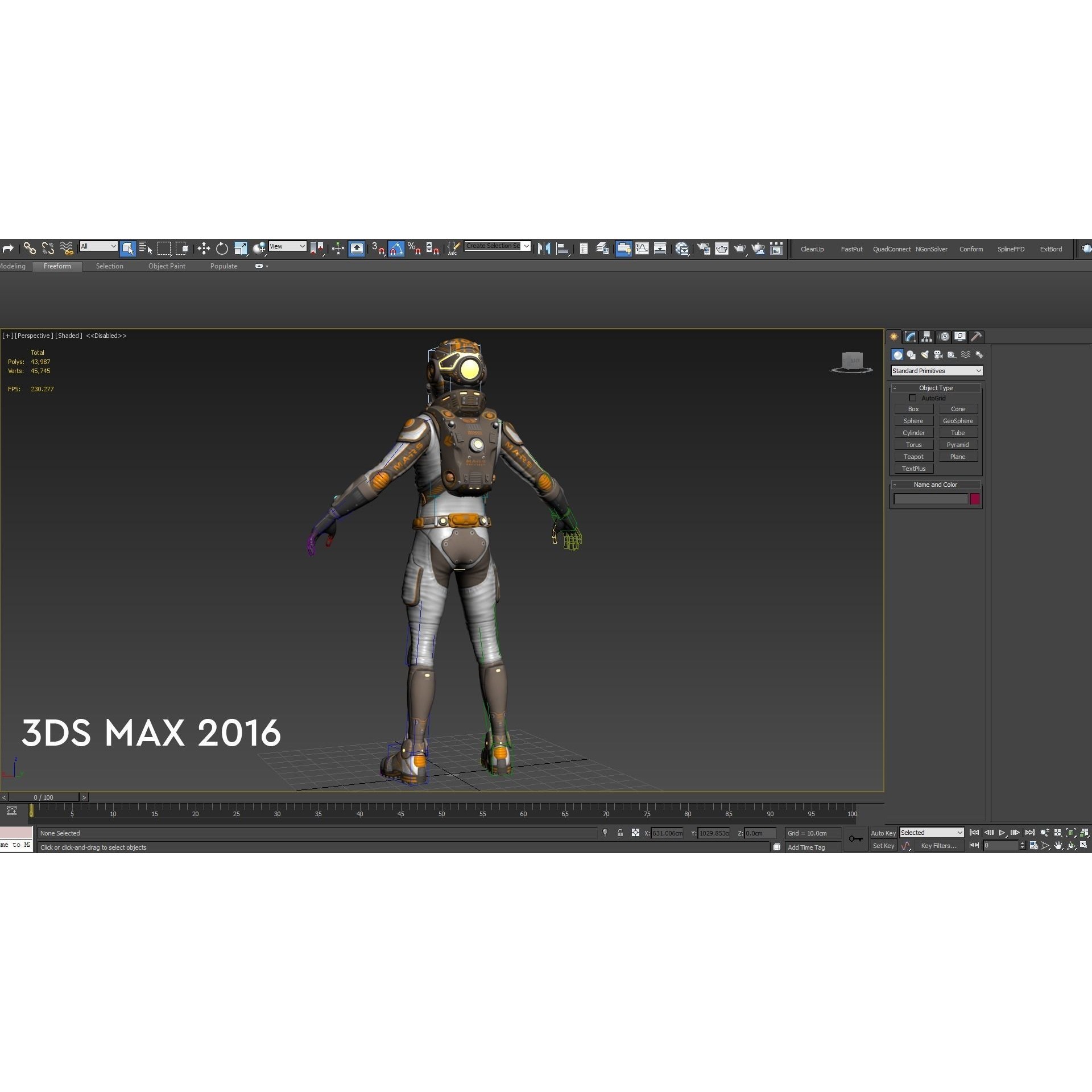 Mars Suit - Low-Poly Game-Ready 3D Model - View 18
