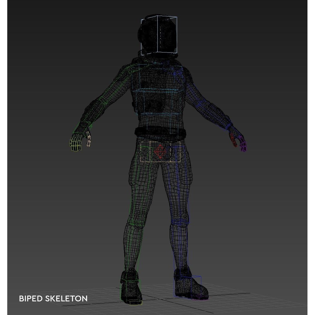 Mars Suit - Low-Poly Game-Ready 3D Model - View 19