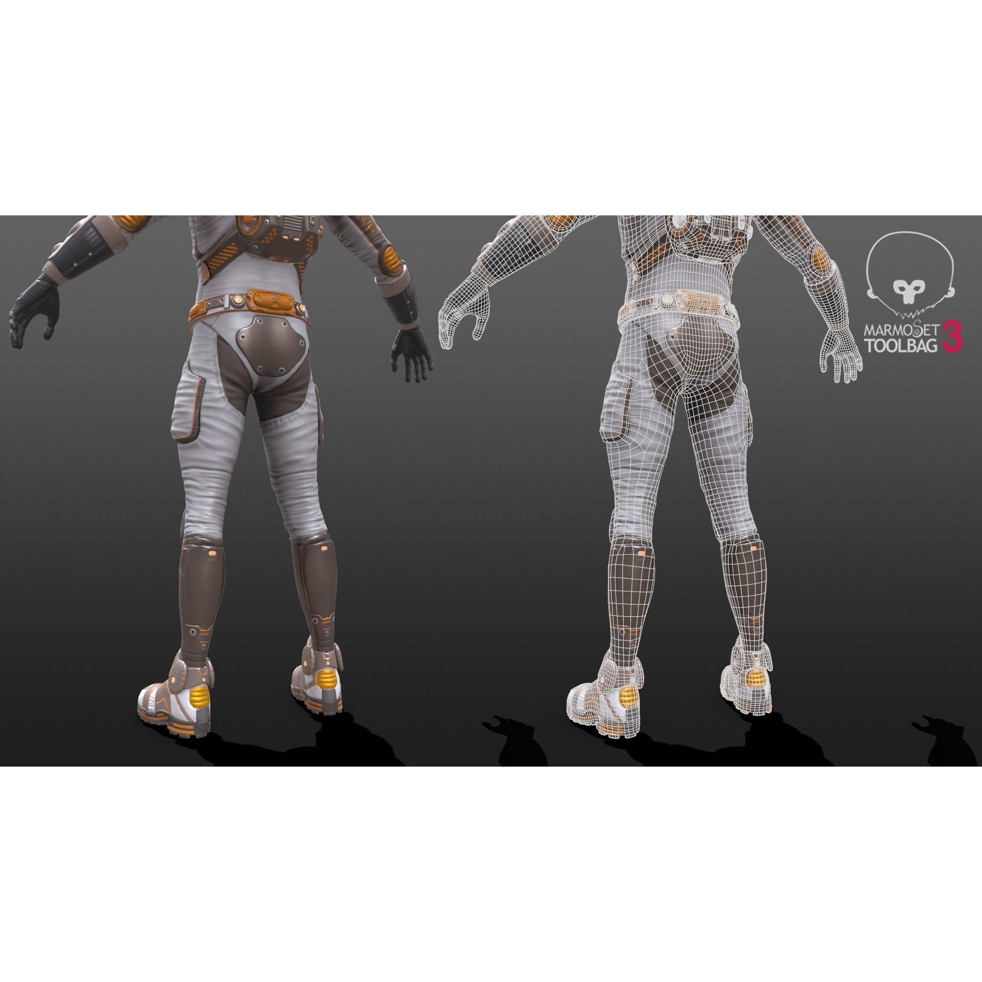 Mars Suit - Low-Poly Game-Ready 3D Model - View 7