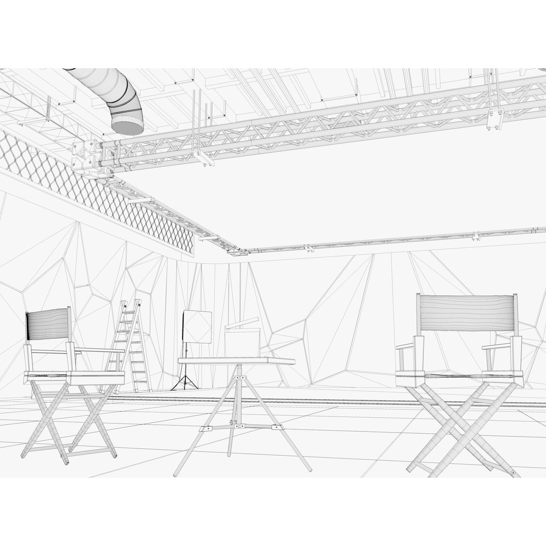 Hangar Studio 3D Model – Industrial Photography Scene, FBX & Blender - View 17