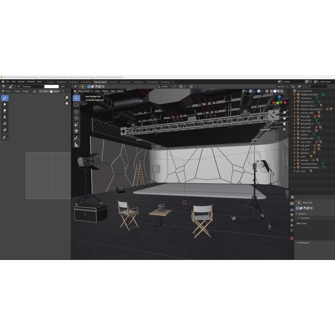 Hangar Studio 3D Model – Industrial Photography Scene, FBX & Blender - View 18