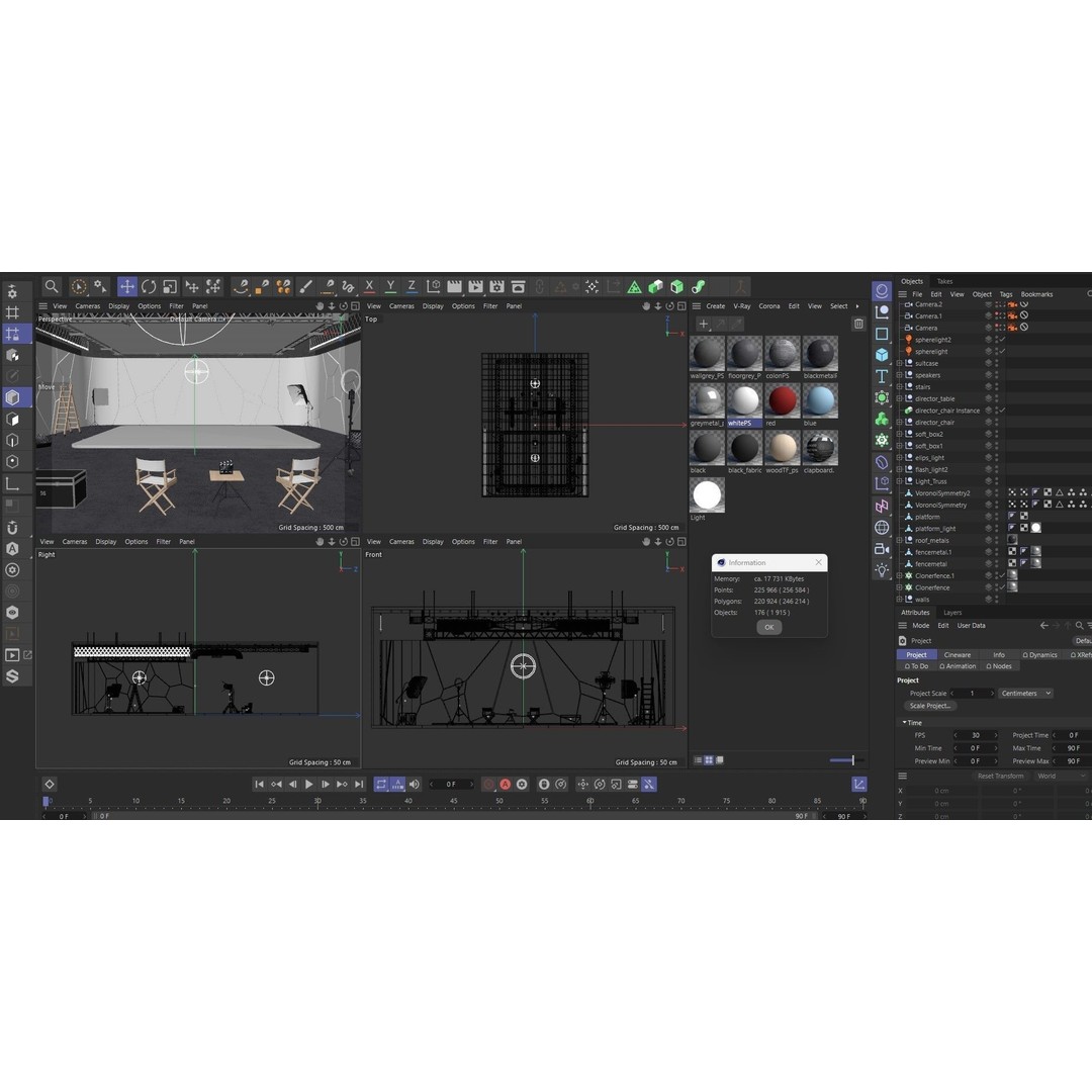 Hangar Studio 3D Model – Industrial Photography Scene, FBX & Blender - View 19