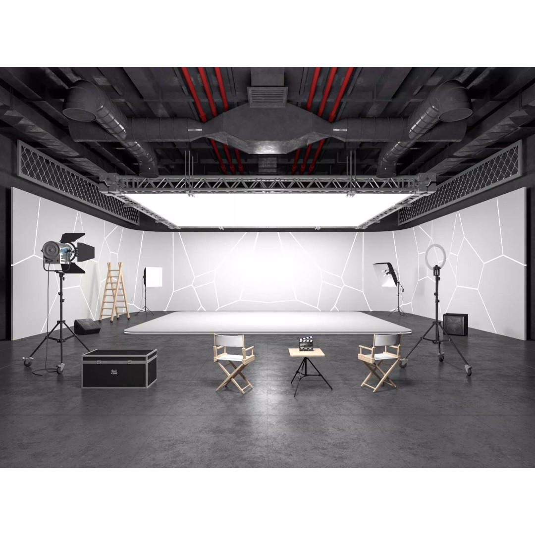 Hangar Studio 3D Model – Industrial Photography Scene, FBX & Blender - View 2