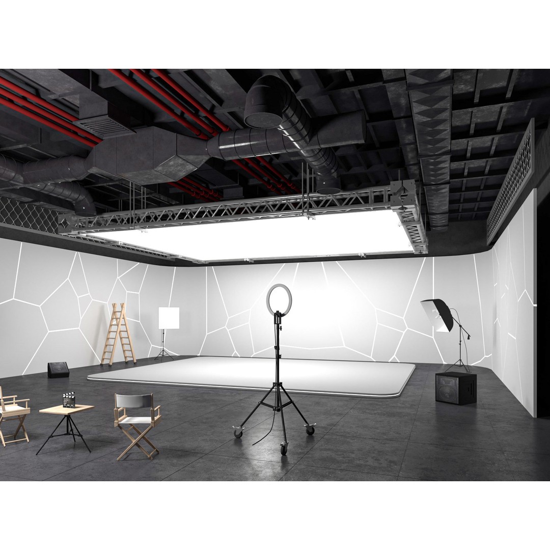 Hangar Studio 3D Model – Industrial Photography Scene, FBX & Blender - View 4