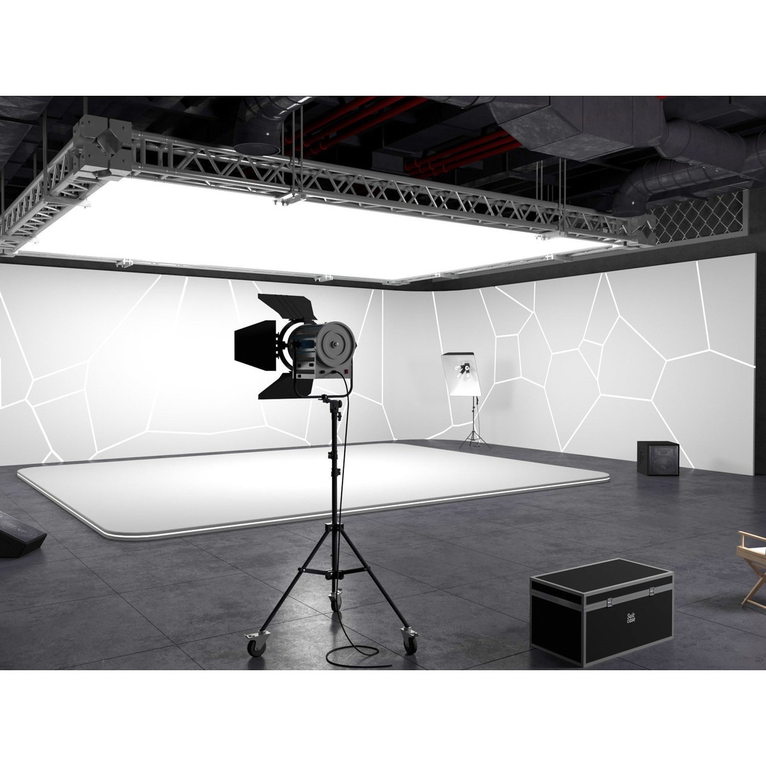 Hangar Studio 3D Model – Industrial Photography Scene, FBX & Blender - View 8