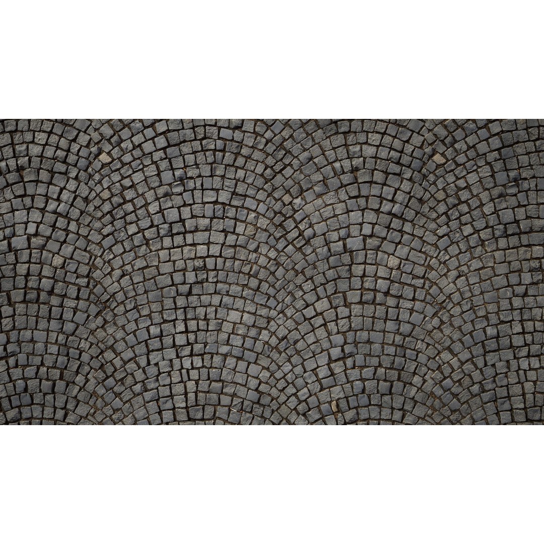 Paving Materials 3D Model – Low Poly PBR Textures with Snow and Puddles - View 3