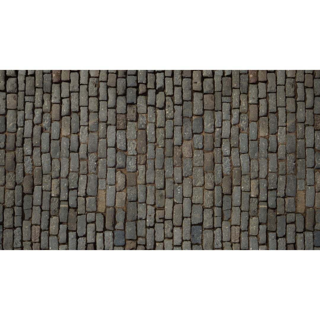 Paving Materials 3D Model – Low Poly PBR Textures with Snow and Puddles - View 5